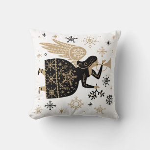Almofada Dourado Angel Stars Natal Carol Folkart