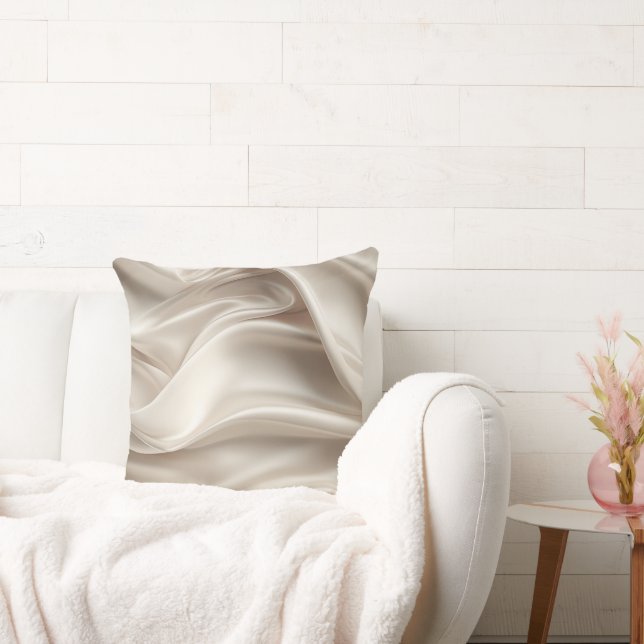 Almofada Dourado Champanhe Bonito de Seda Falsa Romântico  (Sofá)