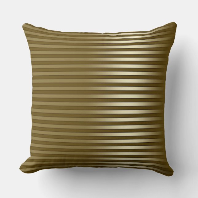 Almofada Dourado Chic Striped (Frente)