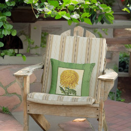 Almofada Dourado Chrysanthemum gigante com Livro Verde