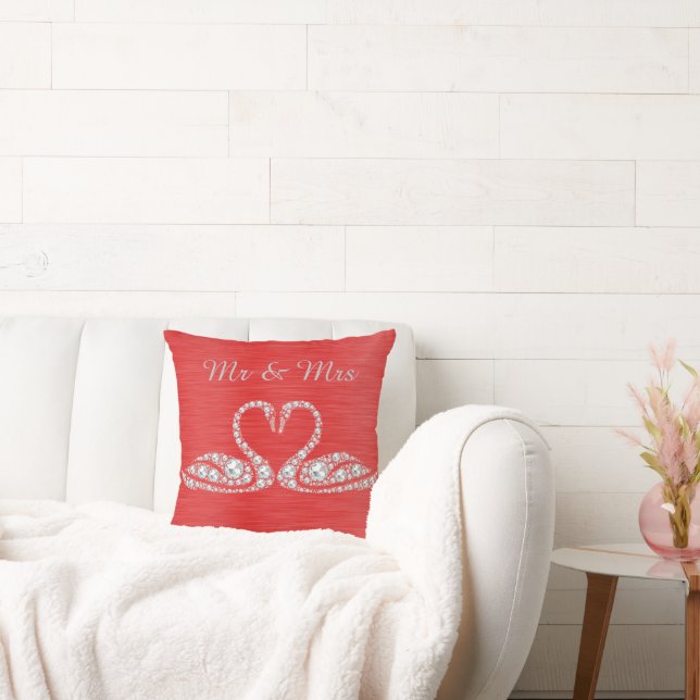 ALMOFADA DOURADO DIAMOND SUAN CUSHION CASAMENTO VERMELHO (Sofá)