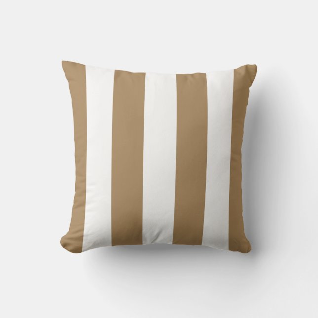 Almofada Dourado e branco com risca (Frente)