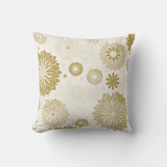 Almofada Dourado Floral (Frente)
