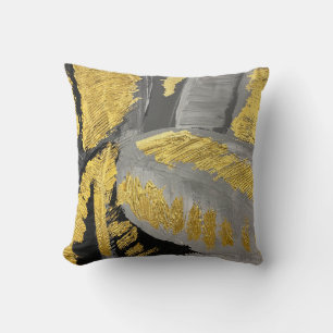 Almofada Dourado Luxuoso: Textura Vintage Grunge.