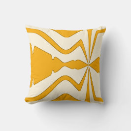 Almofada Dourado no Design de onda de som Abstrato de bege