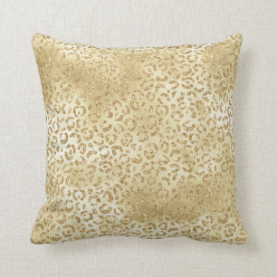 Almofada Dourado Ombre Amarelo Lítiter Leopard Zebra