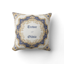 Dourado Opulento Estrela Azul Real Geométrico Barr