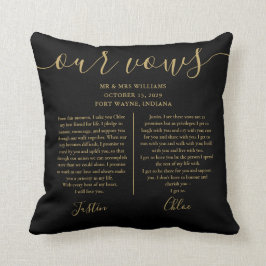 Almofada Dourado Preto Escreve Os Voos De Casamento Fotográ