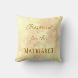 Almofada Dourado Reservado à Mãe Matriarca