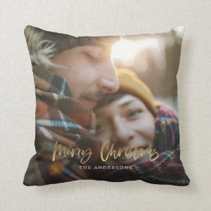 Almofada Dourado roteiro alegre foto de tartã vermelha de n