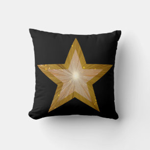 Almofada "Dourado" travesseiro decorativo preto estrelado d