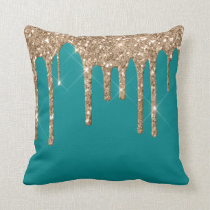 Almofada *~* Dourado Travesseiro decorativo TEAL de Drives