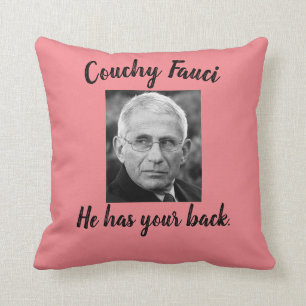Almofada Dr. Fauci, Couchy Fauci, ele tem as costas, salmã