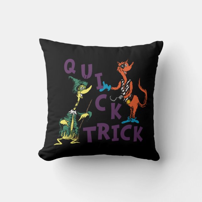 Almofada Dr. Seuss | Gráfico de Halloween do Truque Rápido (Frente)