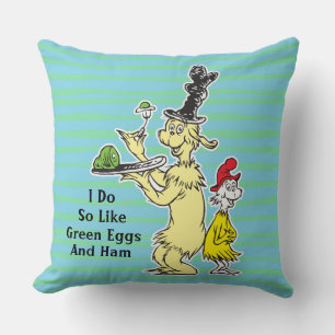Almofada Dr. Seuss Ovos verdes e barragens Amigo e Sam-I-