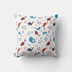 Almofada Dr. Seuss Um Peixe Dois Peixes Padrão Estrela