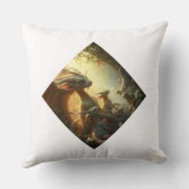 Almofada „Drachenmutter im goldenen Wald“