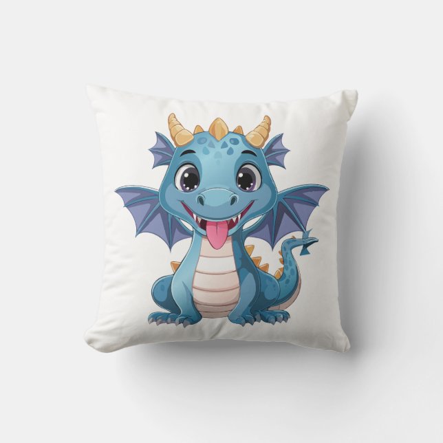 Almofada dragão azul (Frente)