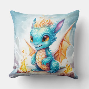 Almofada Dragão Azul-Bebê-68799, Cute Cristalizado