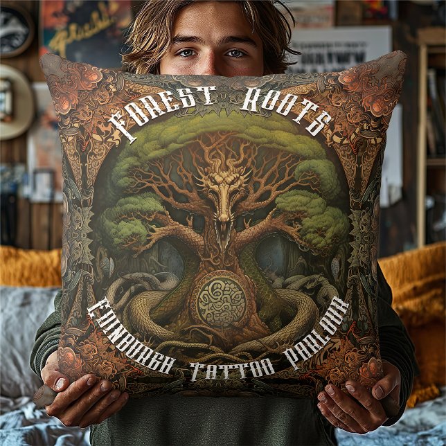 Almofada Dragão Celta - Arte Gerada por Arte AI (Criador carregado)