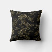 Dragão chinês Dourado e preto