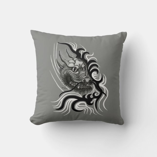 Almofada Dragão da China em Tattoostyle (Frente)