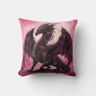 Almofada Dragão Flor | Dragão de Fantasia Botânica