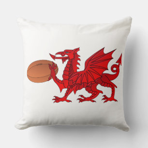 Almofada Dragão galês com Travesseiro decorativo de bilha