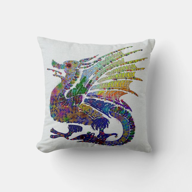 Almofada Dragão Jeweled (Frente)