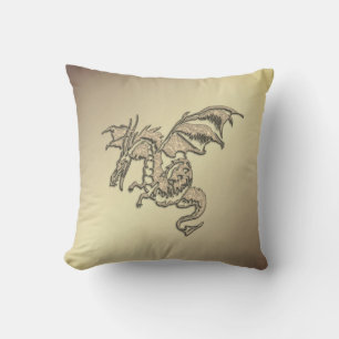 Almofada Dragão ouro