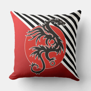 Almofada Dragão Sun Power - preto vermelho e suas ideias