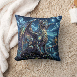 Almofada Dragões Pai e Filho Celestiais ao Luar  