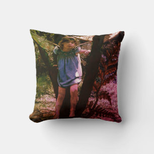 Almofada Dragonfly Fairy Girl in Moonlight