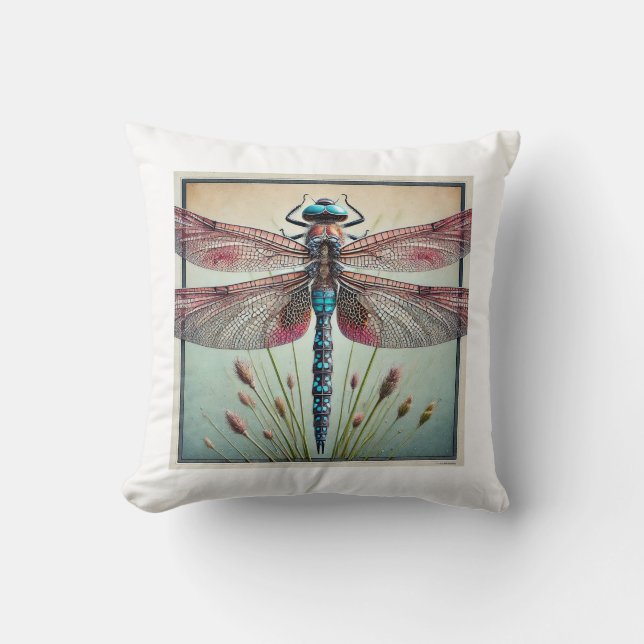 Almofada Dragonfly in Natural Harmony 010924IREF231 - Water (Frente)