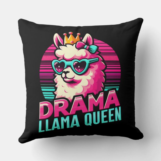 Almofada Drama Llama Queen para Llama Amantes para Mulheres (Verso)