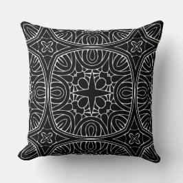 Almofada dramatic geometric black pattern