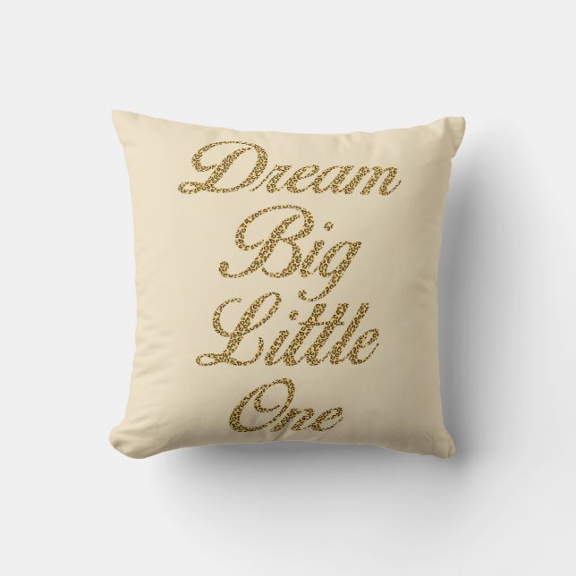Almofada Dream Big Little One Leopard Print Nursery Travess (Frente)