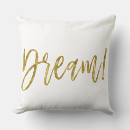 Almofada Dream Faux Gold Foil Travesseiro