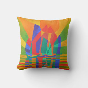 Almofada Dreamboat - Lixo Cubista Em Cores Principais