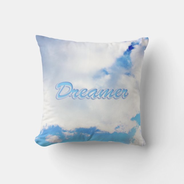 Almofada Dreamer Puffy White Clouds e Blue Sky (Frente)