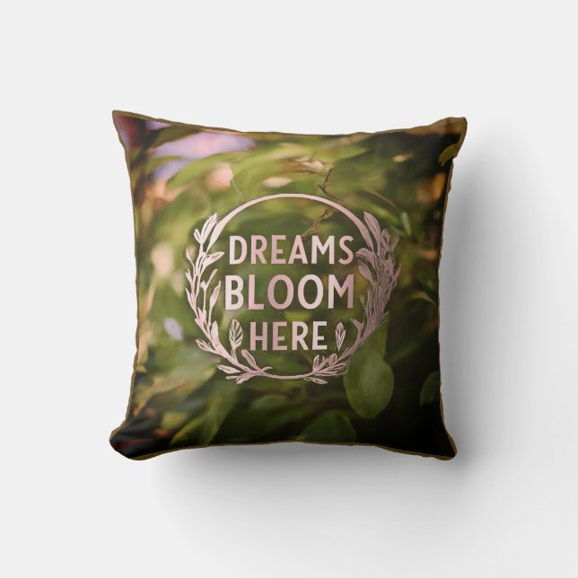 Almofada Dreams Bloom Aqui (Frente)