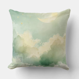 Almofada Dreamy Moon & Cloud Nursery Throw Pillow | Music