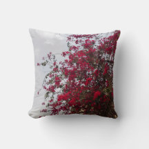 Dreamy Red Bougainvillea Floral Photography Throw 