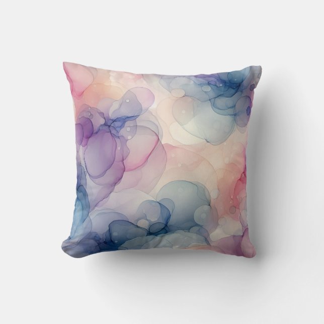 Almofada Dreamy Watercolor Ink Art (Frente)