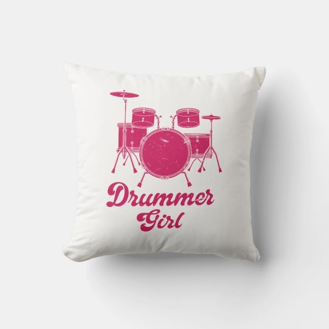 Almofada Drummer Girl | Presente do tambor (Frente)