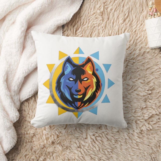 Almofada Dual Color Wolf Throw Pillow (Cobertor)