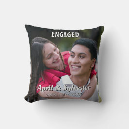 Almofada Duas Corações Um Amor Foto de Noivado Personalizad