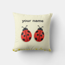 Duas Joaninhas Alegres em um Fundo Amarelo