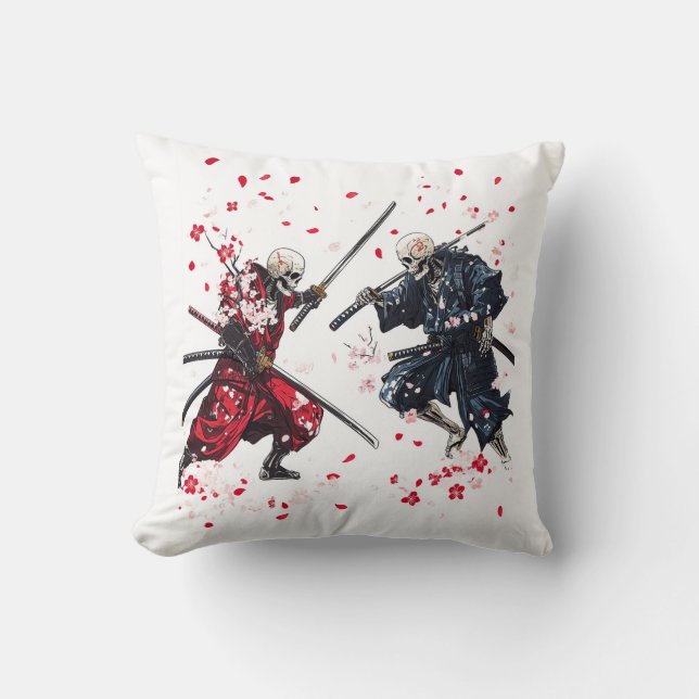 Almofada Duelo de Samurai Caveira (Frente)