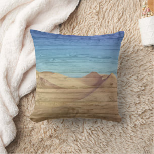Almofada Dunas de Areia do Deserto Belo Céu Azul em Grão de